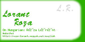lorant roza business card